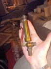 Vintage Brass Railroad Steam Whistle With Red Lever