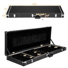 Electric Bass Guitar Hardshell Case Fits 4-string P   J Style - Black Lockable