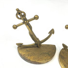 Vintage Brass Anchor Bookends Nautical Ship Maritime Beach House Decor Pair