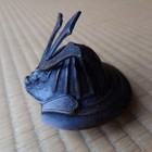 Vintage Bronze Statue Kabuto Japanese Figurine Metal Figure Object Small 3 5 In