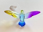 Ganz Crystal Expressions Acrylic Hummingbird Ornament Green Head Purple  blue 7 