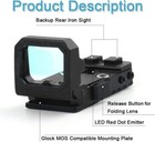 Tactical Flip Up Red Dot Sight Holographic Reflex Scope For 20mm Picatinny Rails