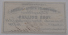 1868  4 Four Dollars Csa Confederate States Of America Bond Coupon