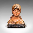 Antique Portrait Bust  French  Decorative  Female Figure  Victorian  Art Nouveau