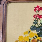 Framed Sunset Stitchery Spring Gardening Embroidery Needlework Designs Wall Art