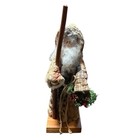 Ooak Primitive Folk Art Father Christmas Santa Recycled Antique Quilt Fabric 11   