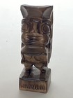      Vintage Hawaii Tiki Wooden 8  Carved Warrior Statue Figure Tribal D  cor Aloha