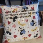 Disney Mickey Mouse   Minnie Mouse Valentine   s Day Linen Pillow  16    X 16    New