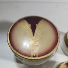 3 Vintage 1920s Art Deco Vanity Jars Powder Cosmetic Antique Womens Makeup Tin