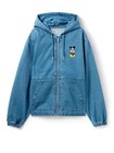 Disney Mickey Mouse Denim Zip Hoodie Adult Size S Nwt