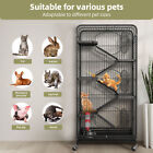 17x25x52  Metal Ferret Chinchilla Cage Rabbit Hutch W  Rolling Stand Easy Clean
