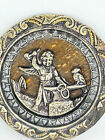 Button Rare Antique Shank Brass Art Nouveau Cupid Forging Chains Matrimony Bird