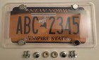 3rd Gen  Phantom Tag Protector Clear License Plate Cover   Chrome Caps   Bolts