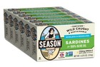 Season Sardine Fillets In Olive Oil Wild Skinless Boneless 4 375 Oz 6-count