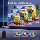 Mini Projector  2025 Upgraded 1080p Hd Projector  Portable Projector With Blu   