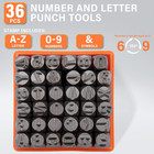 Metal Letter Punch Set 1 4  6mm  36pc Steel Number And Letter Stamp Set stamping