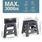 13  Folding Step Stool For Adults And Kids Holds Up To 300 Lbs non-slip Foldi   