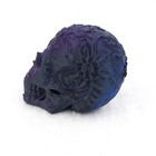 3d Printed Floral Halloween Skull   Gothic Floral Decor   Spooky Home Accent