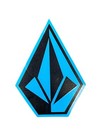 Volcom Stone Sticker Xxl 10  Blue Blk Team Surf Skate Snowboard Car Bumper Decal