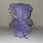 Fao Schwarz Bear 10  Stuffed Animal Plush Purple Sparkler Glitter Nwt