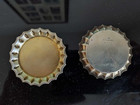 Vintage Sterling Silver 925 Pair Salt Cellars Scalloped Edge Fine Cond 18 Grams
