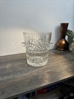 Vintage Cut Crystal Glass Ice Bucket Champagne Wine Chiller Scroll Handles