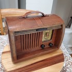 Rare Vtg 1938 Emerson Igraham Cabinet Roll Top Ec-353 Radio   Sounds Terrific
