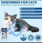 Dewormer For Cats - Broad Spectrum Cat Worm Treatment   Digestive Cleanser