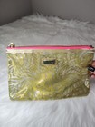 Lilly Pulitzer Agenda Zip Bag Case Pouch Clear   Gold
