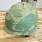 Vietnam War M1 Helmet Mitchell Cover Liner Band Art Drawn On Girls Names Written