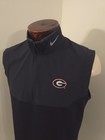 Nike Golf Men s M Black 1 4 Zip Vest Uga Georgia Bulldogs