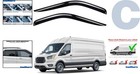 Custom Fit Smoke Tinted Vent Visors For Ford Transit 2014-2026 - Easy Install