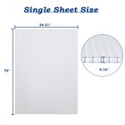 Aoodor 6pcs 24  X 72 polycarbonate Greenhouse Panels Waterproof Uv Protected 4mm