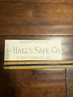 Hall s Safe   Lock Co Antique Safe Lettering Jumbo  Emblem  Decal  Gold Metallic
