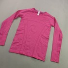 Ivivva By Lululemon Girls Pink Seamless Long Sleeve Activewear Top Size 14