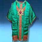 Green Gothic Chasuble With Hand Embroidered Sacred Heart Applique Low Mass Set