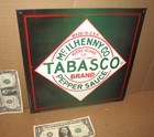 Tabasco Pepper Sauce Brand -avery Island Louisiana Old Restaurant Sign -dated 98