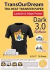 Tru-heat Transfer Paper For Inkjet   Laserjet Printer 30 Sheets  8 5x11   Dar   