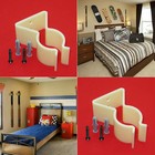 2pcs Baseball Bat  Vertical Wall Mount Clip Holder