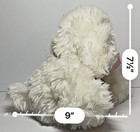 Dan Dee Collector s Choice White Dog      With Red Bow Fluffy Plush Stuffed Animal