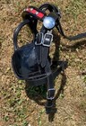 Black Leather Miniature Horse Size Driving Harness W red Accents