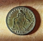 One Half Penny Token 1820 Trade And Navigation Nova Scotia Canada Br 894