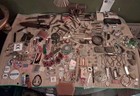 Grandpas Vtg Antique Junk Drawer Lot Military Knives Coins Pins Medals 318 Items