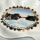 Watertown Ny New York Souvenir Porcelain Black River Trinket Antique Dish