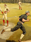 1887 Vintage Baseball Game - Classic Baseball Sports Poster - 24x32