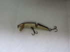 Vintage Fishing Lure Diving Crank Bait Minnow Double Jointed Treble Hook