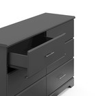Storkcraft Brookside 6 Drawer Double Dresser  pebble Gray 