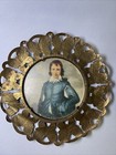 Brass Butterfly 6   Round Vintage Set Of 2 Frame Boy   Girl Made In England 