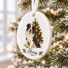 Personalized Pet Christmas Ornament  Pet Portrait Keepsake Ceramic  Custom Dog A