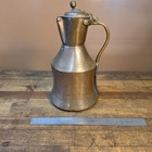 Antique Hand Hammered Copper Pitcher Jug And Hinged Top 11     provence  France